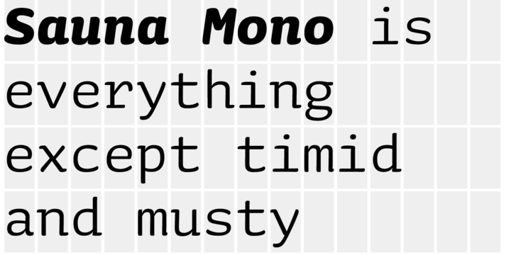 Beispiel einer Sauna Mono Pro-Schriftart #2