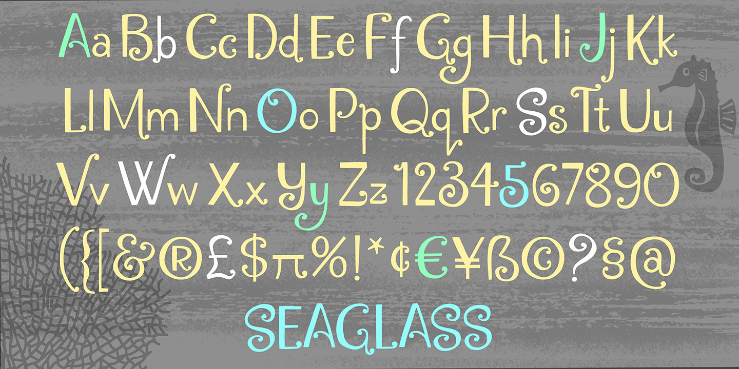 Beispiel einer Seaglass-Schriftart #2