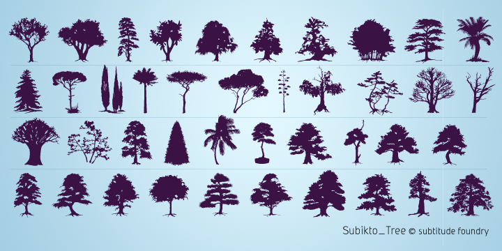 Beispiel einer Subikto Tree-Schriftart #3