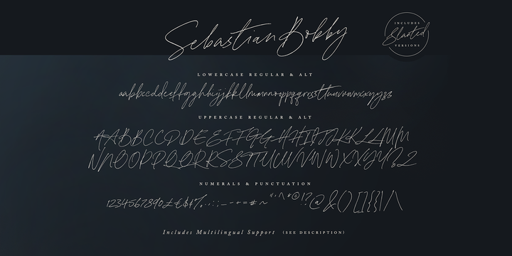 Beispiel einer Sebastian Bobby-Schriftart #2