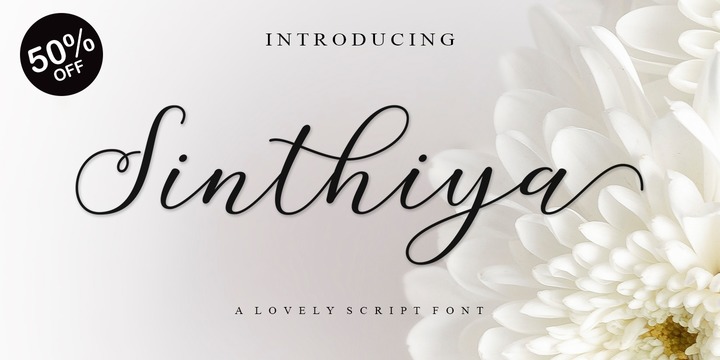 Beispiel einer Sinthiya Script-Schriftart #7