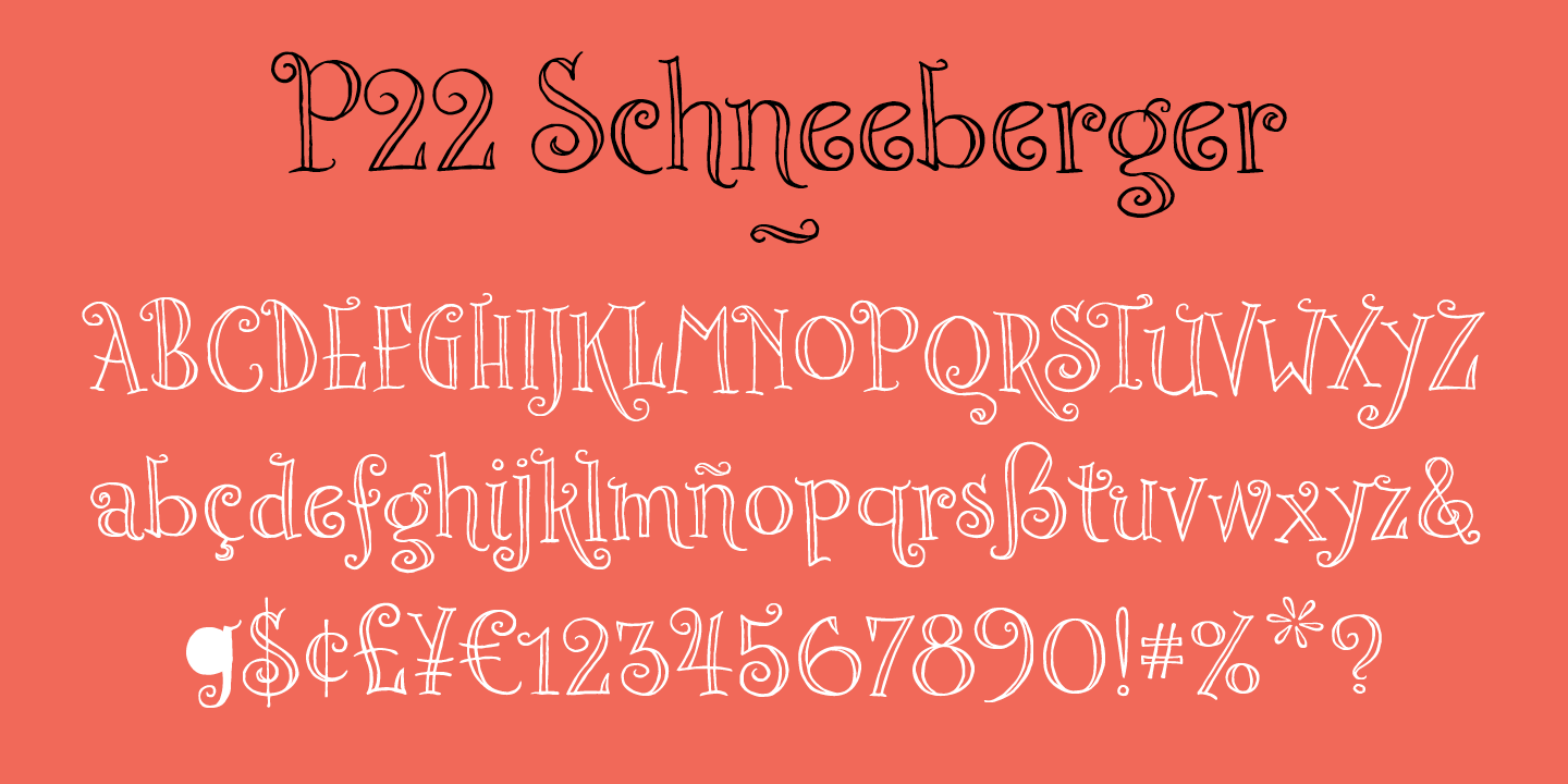 Beispiel einer P22 Schneeberger-Schriftart #3
