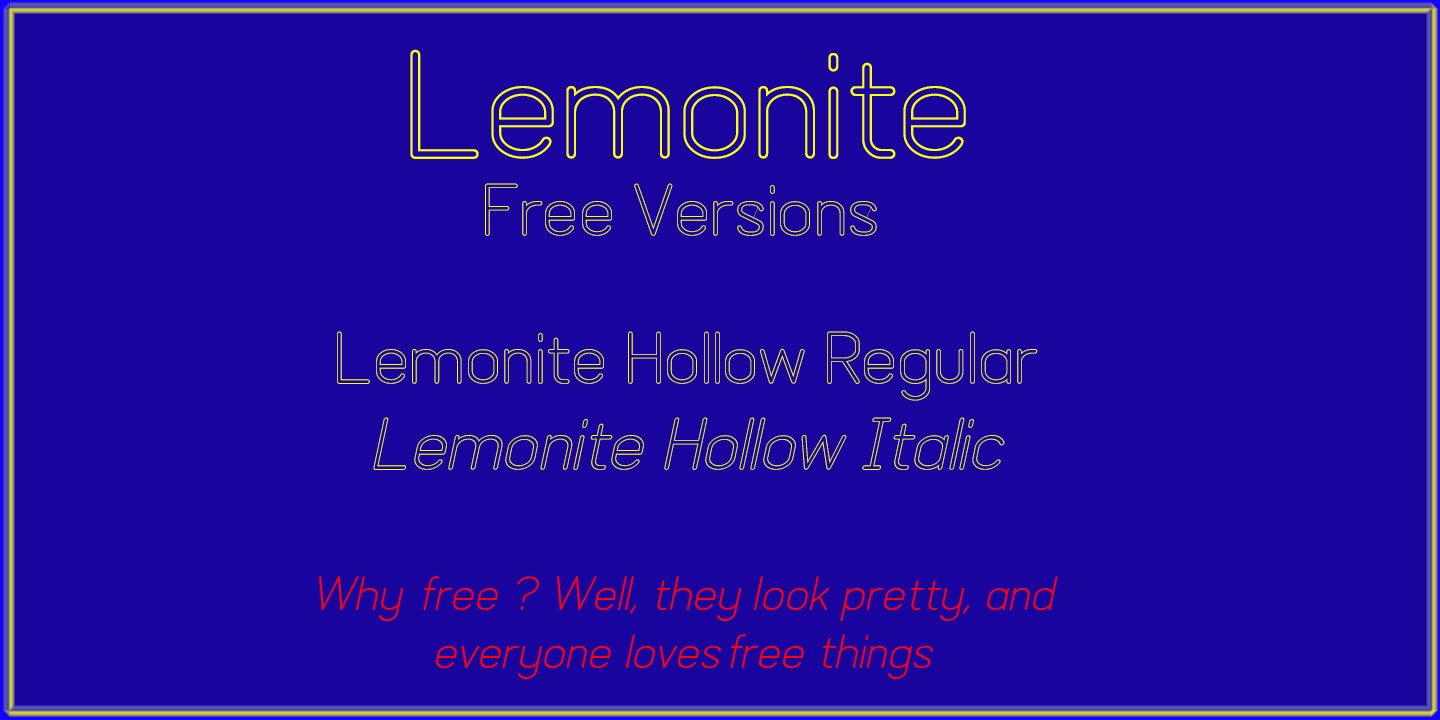 Beispiel einer Lemonite-Schriftart #3