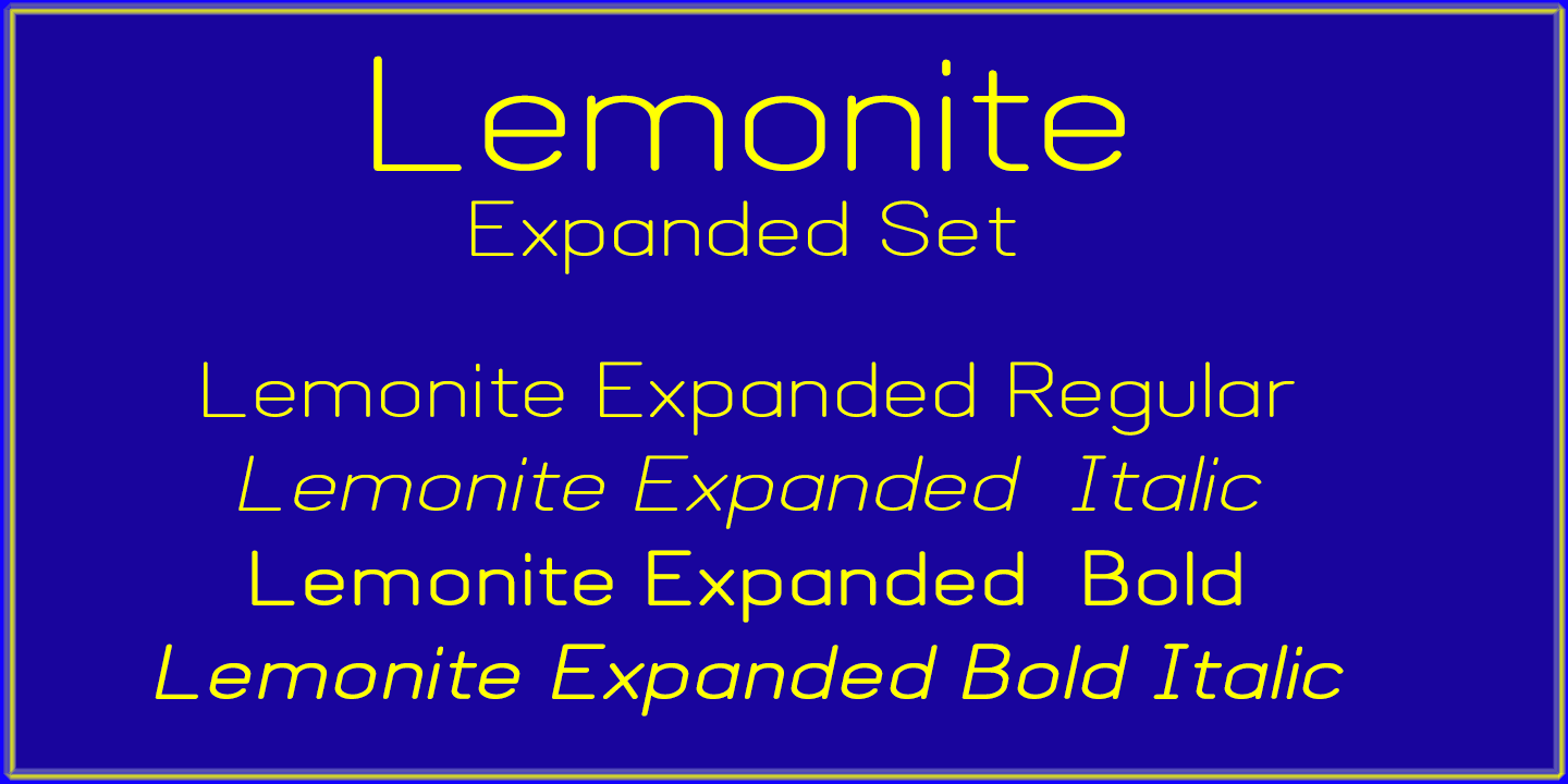 Beispiel einer Lemonite-Schriftart #4