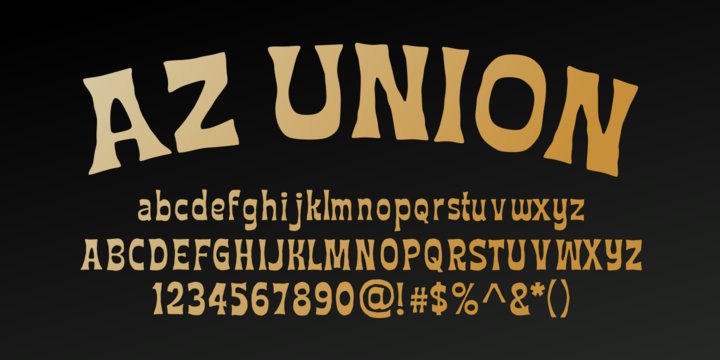 Beispiel einer AZ Union-Schriftart #2