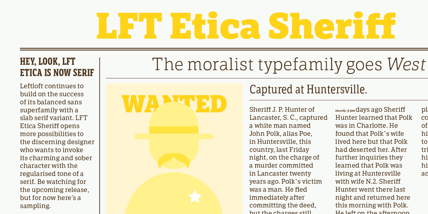 Beispiel einer LFT Etica Sheriff-Schriftart #3