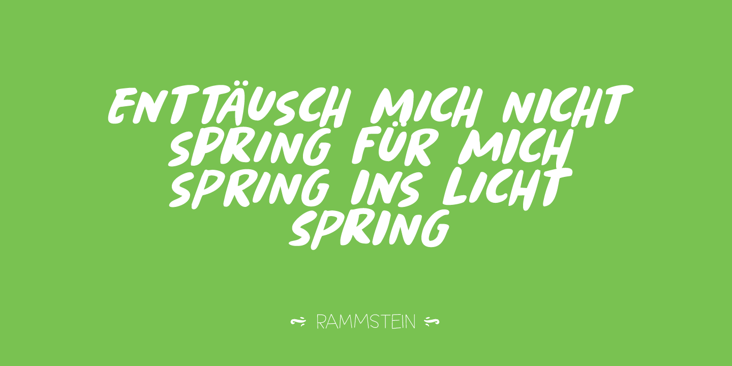 Beispiel einer Springwood-Schriftart #2