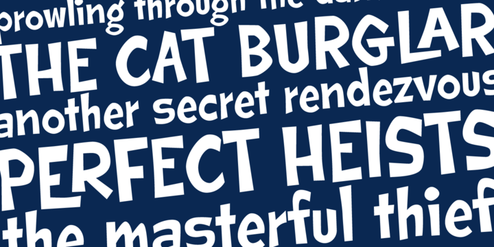 Beispiel einer Cat Burglar PB-Schriftart #3