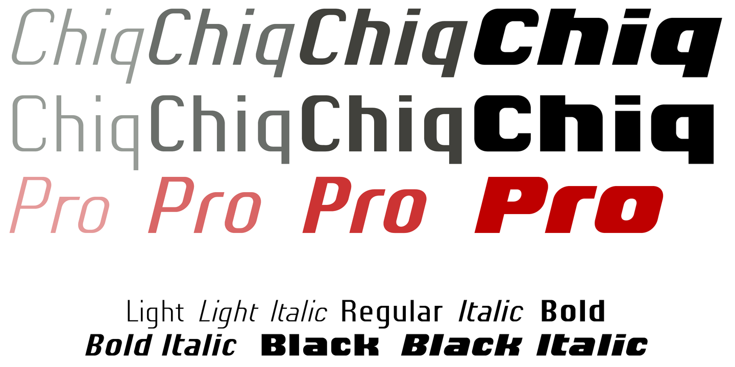 Beispiel einer Chiq Pro-Schriftart #4