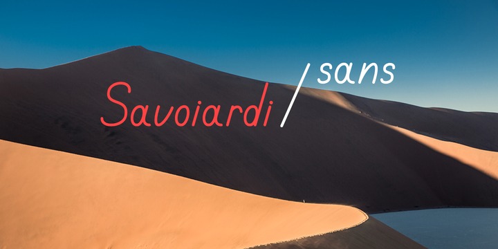 Beispiel einer Savoiardi-Schriftart #2