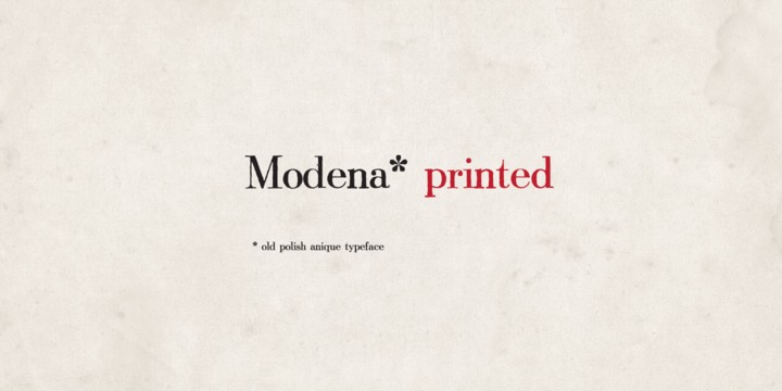 Beispiel einer Modena-Schriftart #5