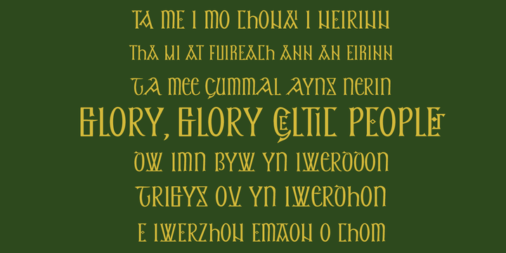 Beispiel einer Keltichi-Schriftart #4