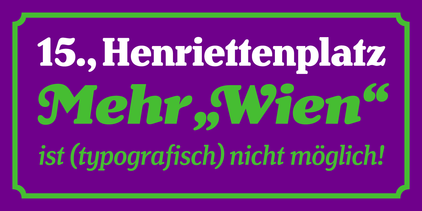 Beispiel einer Henriette-Schriftart #2