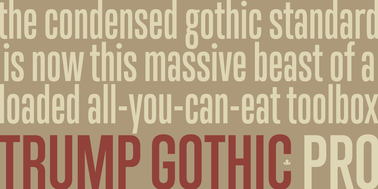 Beispiel einer Trump Gothic Pro-Schriftart #3