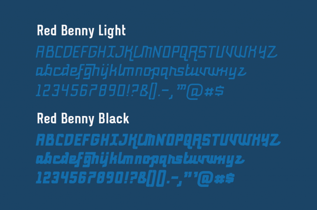 Beispiel einer Red Benny-Schriftart #3