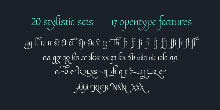 Beispiel einer Vinneta-Schriftart #3