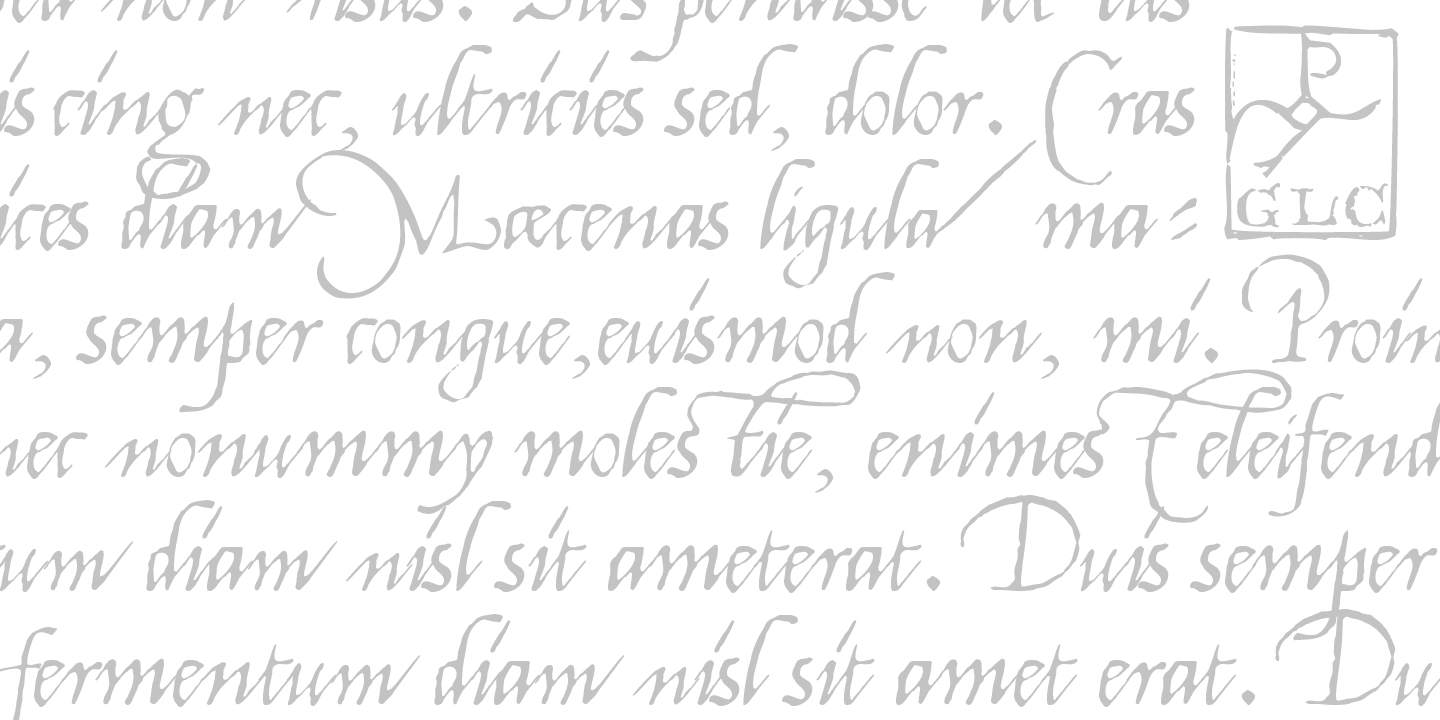 Beispiel einer 1540 Mercator Script-Schriftart #2