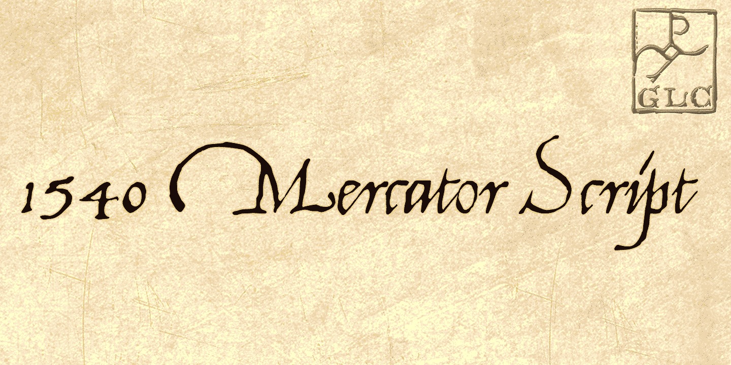 Beispiel einer 1540 Mercator Script-Schriftart #3