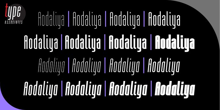 Beispiel einer Aodaliya-Schriftart #2