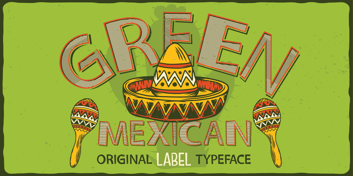 Beispiel einer Green Mexican-Schriftart #3