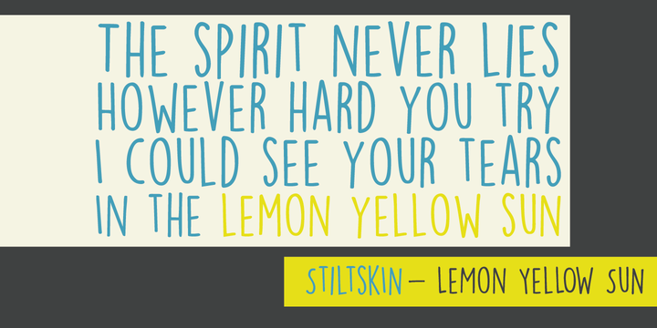 Beispiel einer Lemon Yellow Sun-Schriftart #2