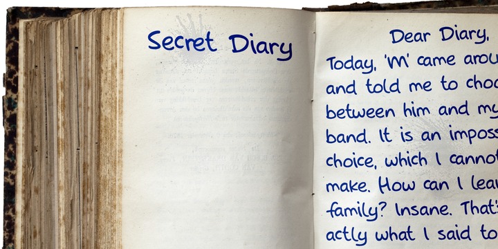 Beispiel einer Secret Diary-Schriftart #3