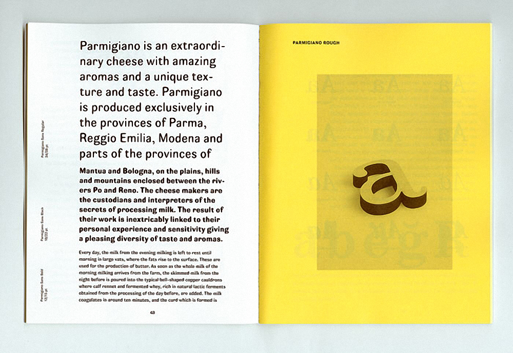 Beispiel einer Parmigiano Piccolo Pro-Schriftart #3