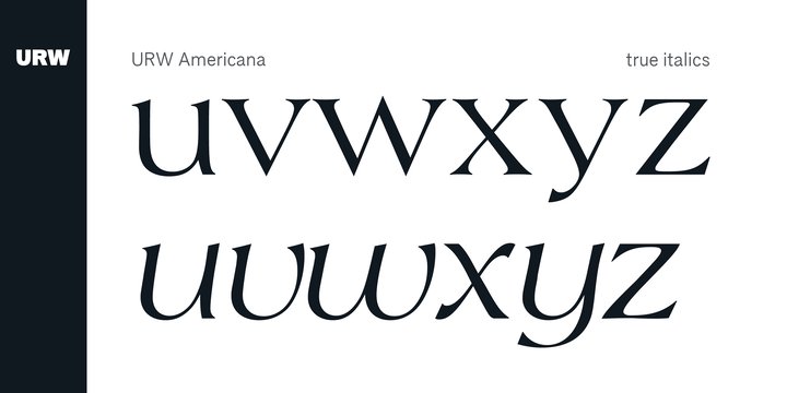 Beispiel einer Americana-Schriftart #2