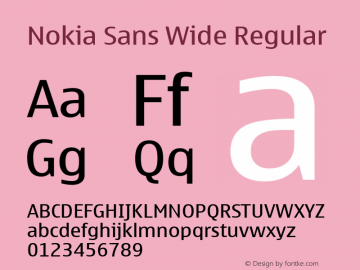 Beispiel einer Nokia Sans Wide-Schriftart #2