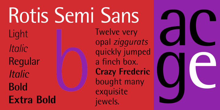 Beispiel einer Rotis SemiSans-Schriftart #2