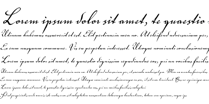 Beispiel einer Voluta Script Pro-Schriftart #2