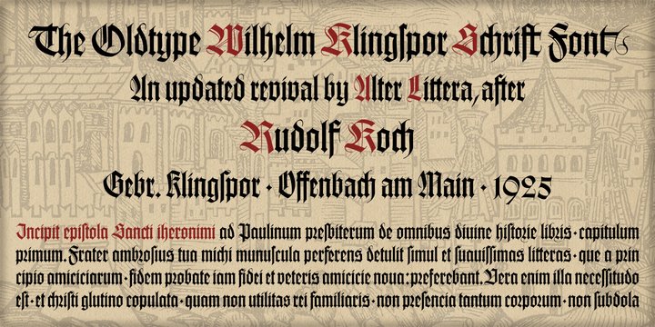 Beispiel einer Wilhelm Klingspor Gotisch-Schriftart #7