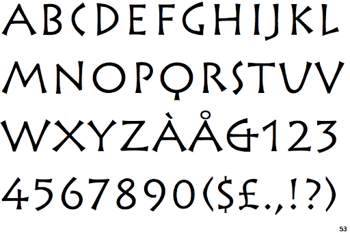 Beispiel einer Rusticana-Schriftart #2