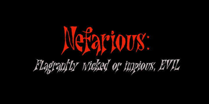 Beispiel einer Nefarious-Schriftart #3