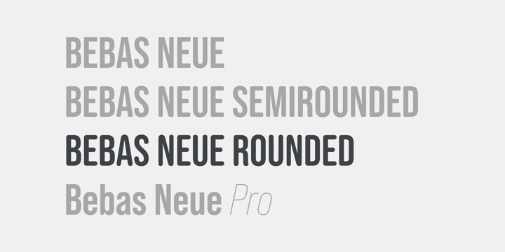 Beispiel einer Bebas Neue Rounded-Schriftart #3