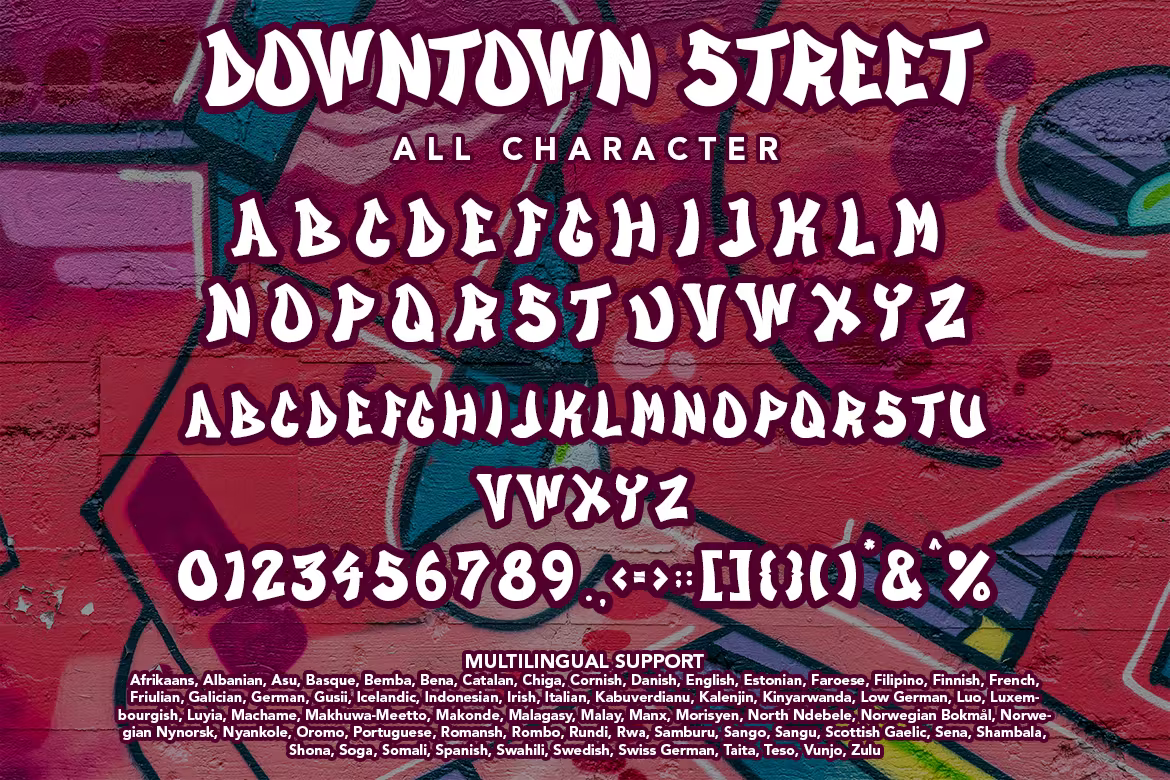 Beispiel einer Downtown Street-Schriftart #4