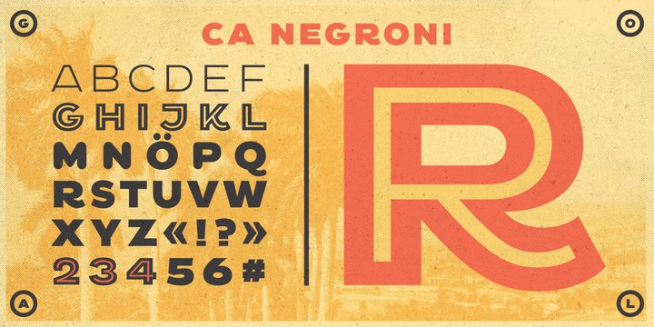 Beispiel einer CA Negroni-Schriftart #2