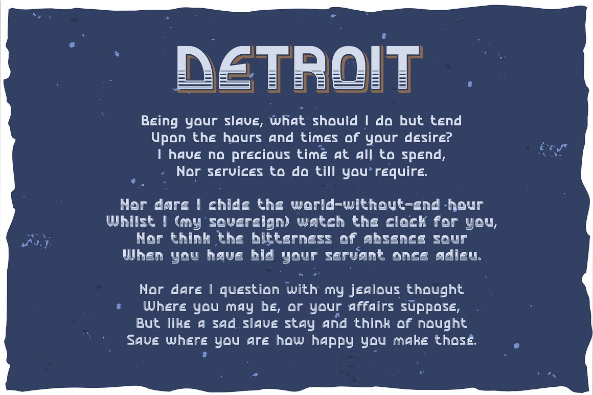 Beispiel einer Detroit-Schriftart #3