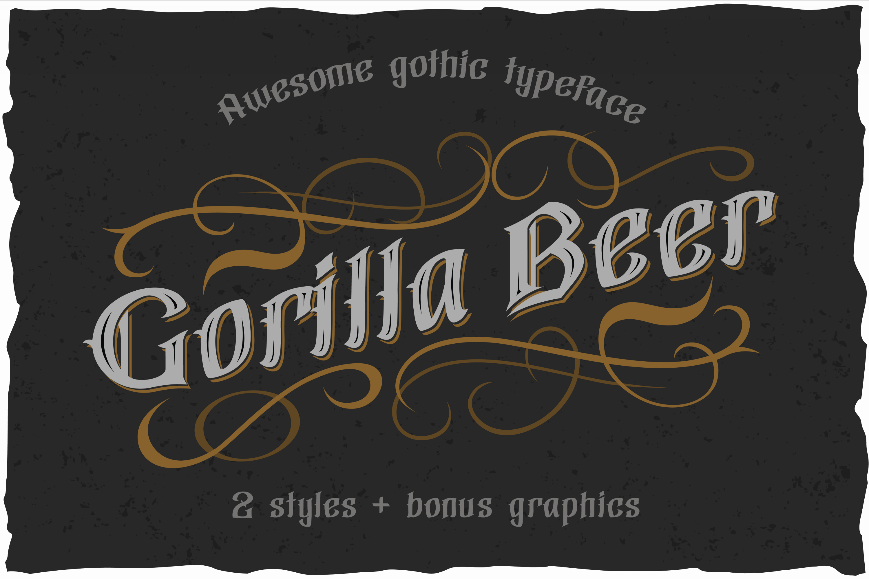 Beispiel einer Gorilla beer-Schriftart #2