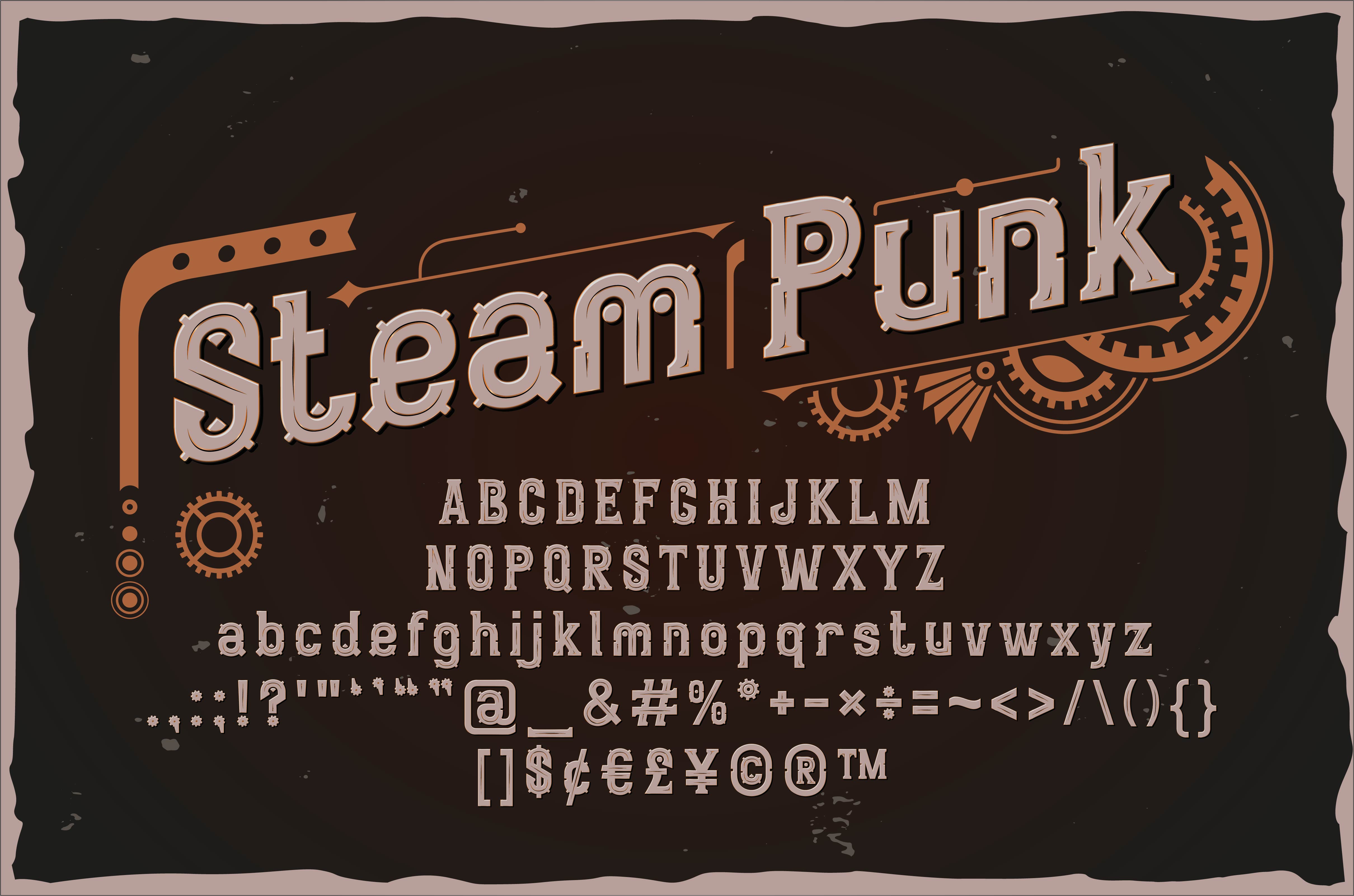 Beispiel einer SteamPunk-Schriftart #2
