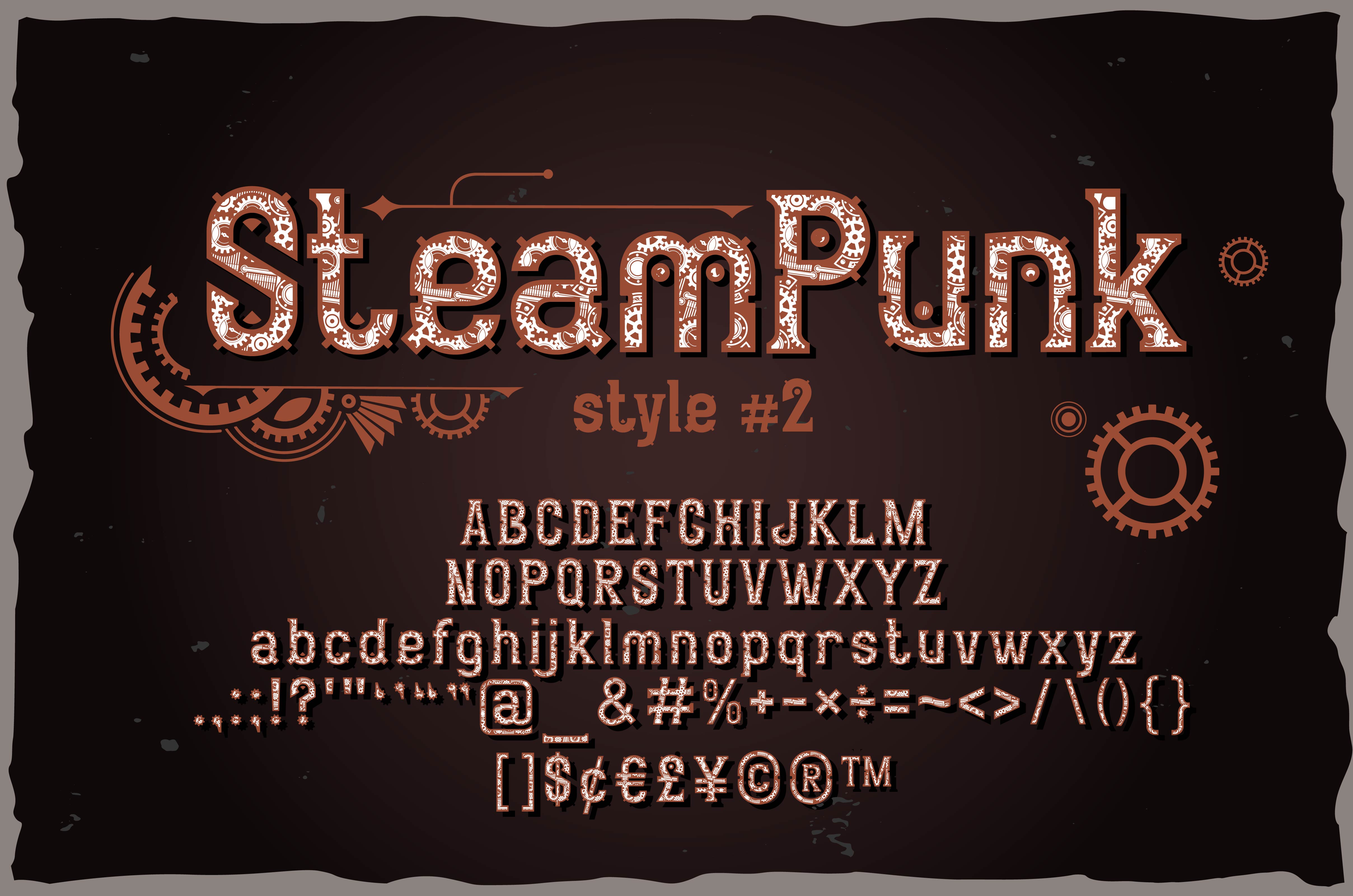 Beispiel einer SteamPunk-Schriftart #3