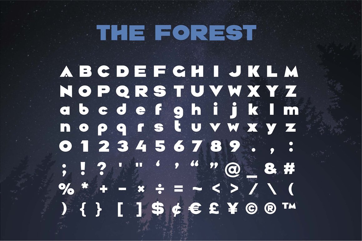 Beispiel einer Forest-Schriftart #3