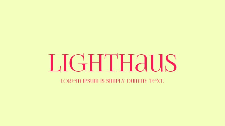 Beispiel einer Lighthaus-Schriftart #2