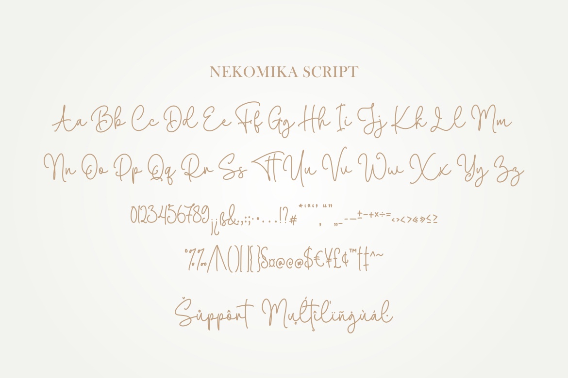 Beispiel einer Nekomika-Schriftart #2