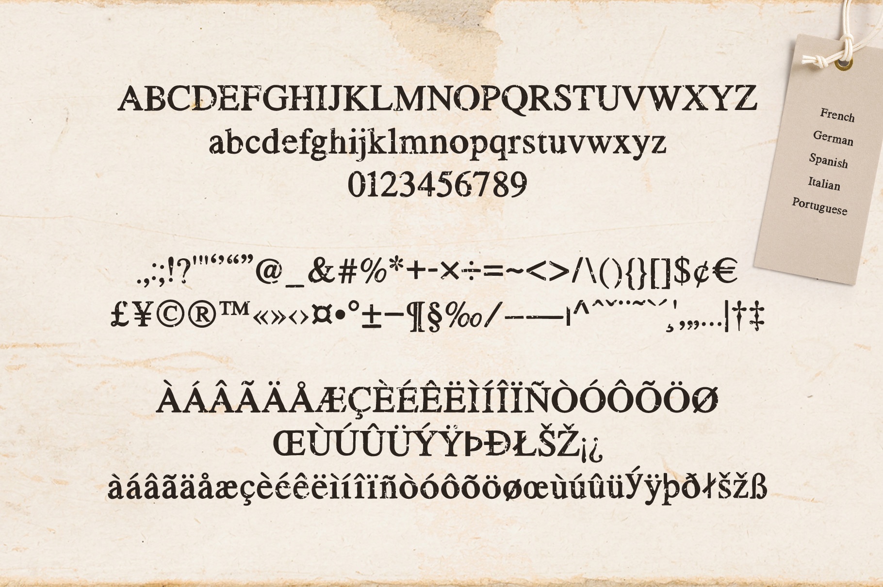 Beispiel einer Rusted Typewriter-Schriftart #4