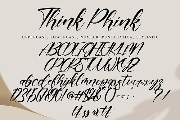 Beispiel einer Think Phink-Schriftart #4