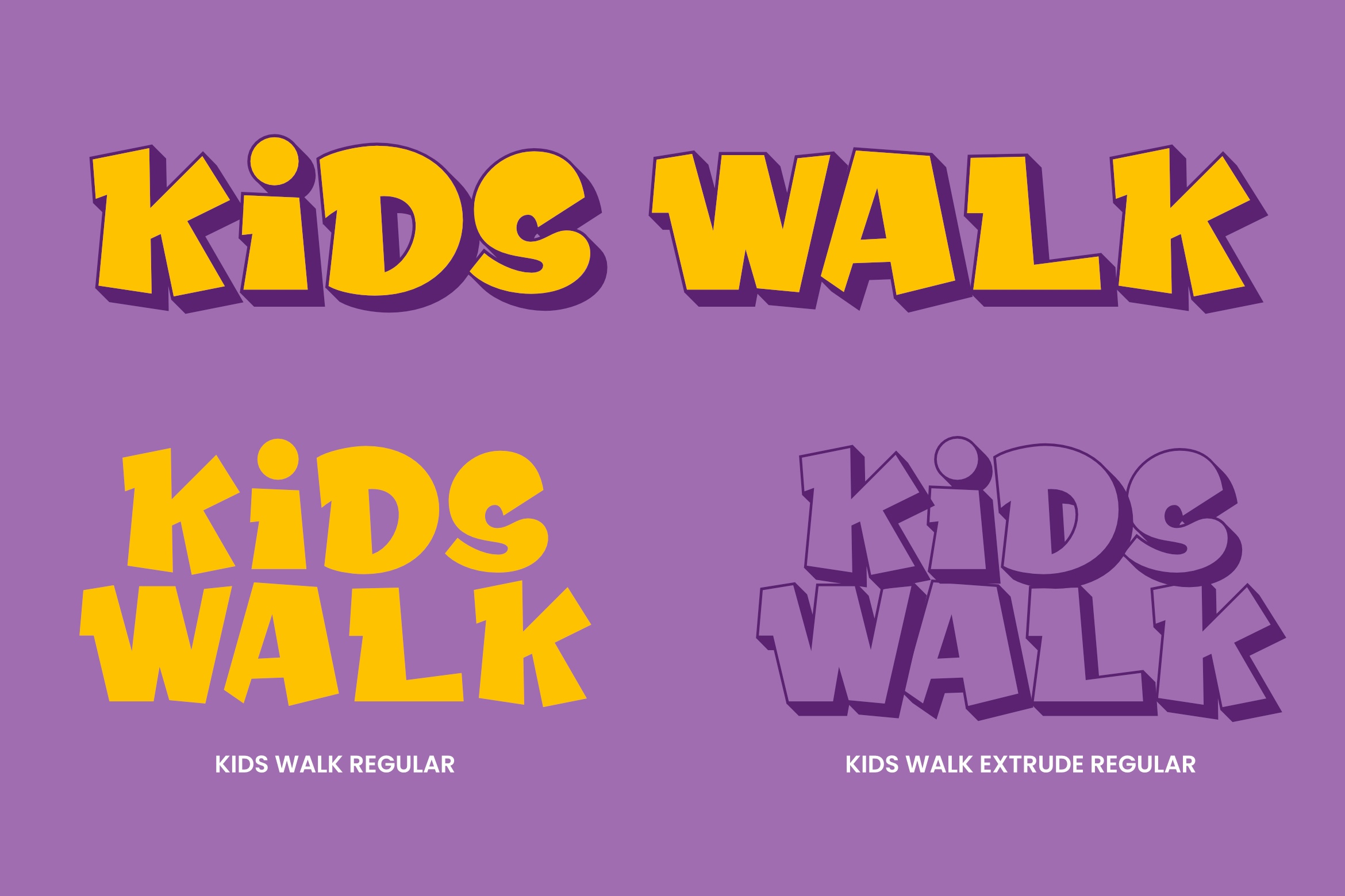 Beispiel einer Kids Walk-Schriftart #2