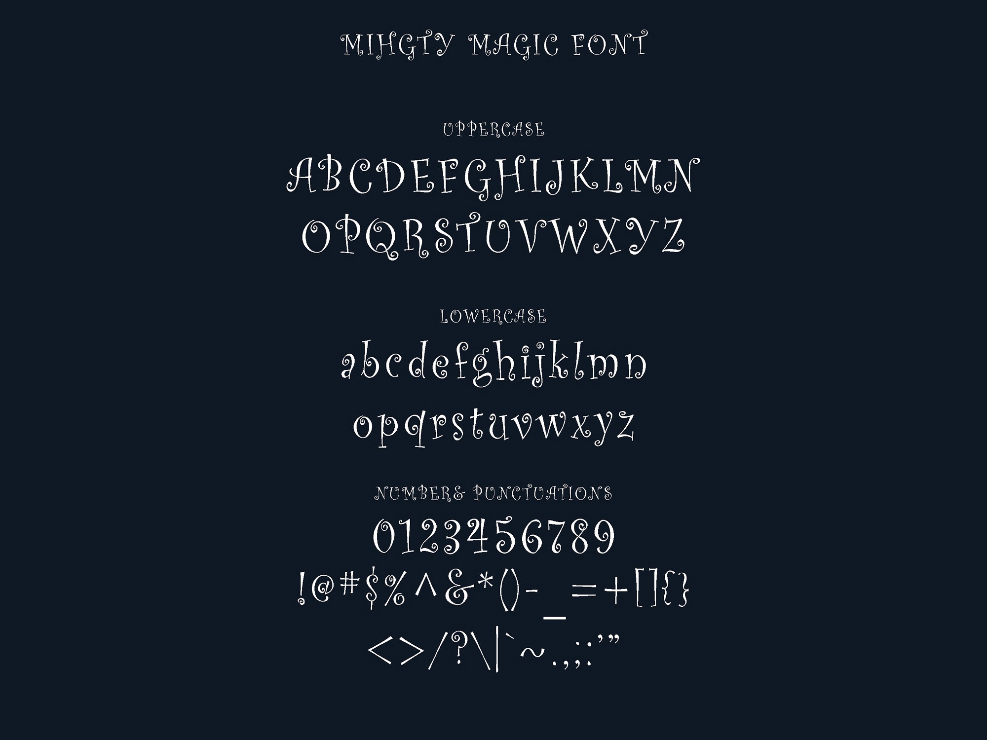 Beispiel einer Mightymagic-Schriftart #2