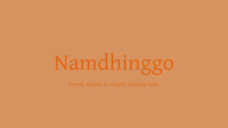 Beispiel einer Namdhinggo-Schriftart #2