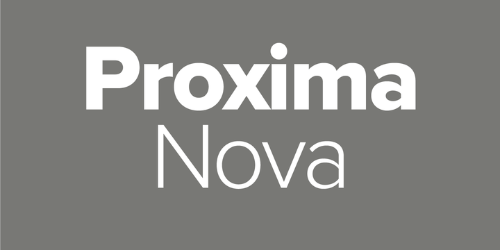 Beispiel einer Proxima Nova-Schriftart #1